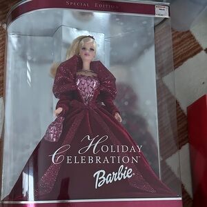 Barbie Holiday Celebration Doll - Sparkling Burgundy 2002 special edition